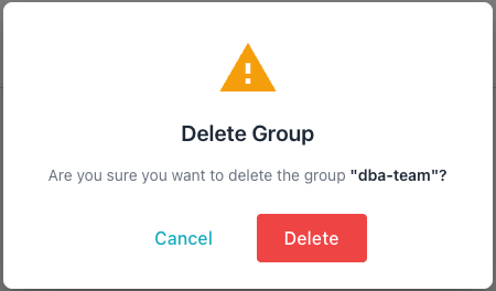Deleting a group