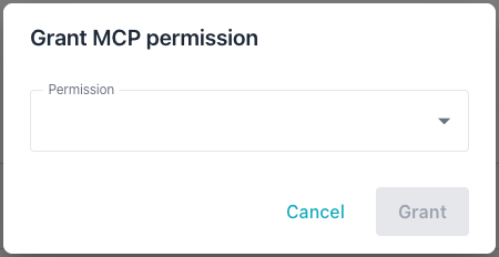 The MCP Permissions dialog