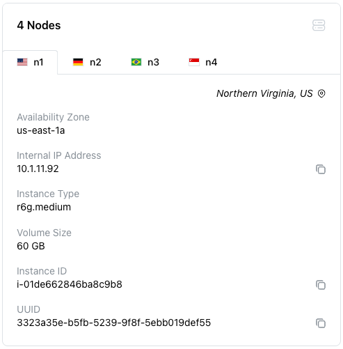 The cluster overview