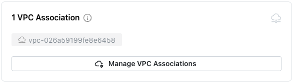 The cluster's VPC associations